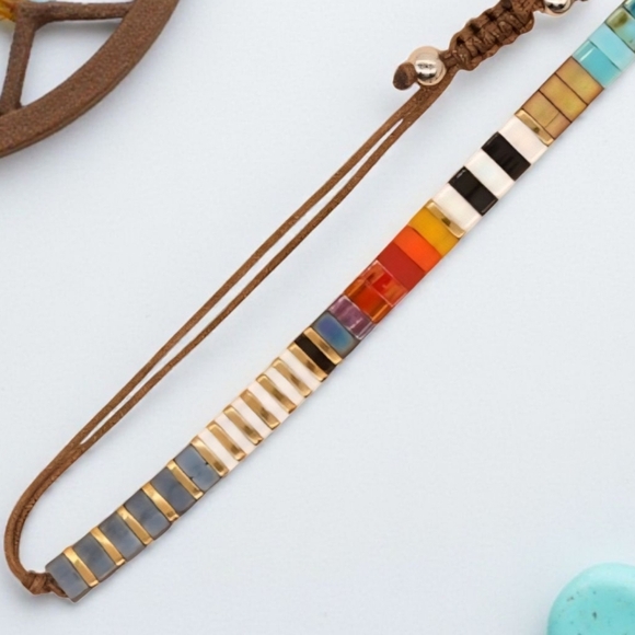 🆕️Handmade Tila Bead Bracelet | Boho Chic Adjustable Stacking Trendy Jewelry✨ - Picture 12 of 15